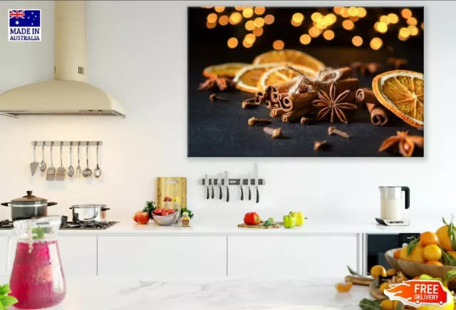 Cinnamon Sticks with Star Anise Wall Canvas Home Decor Australian Made Quality