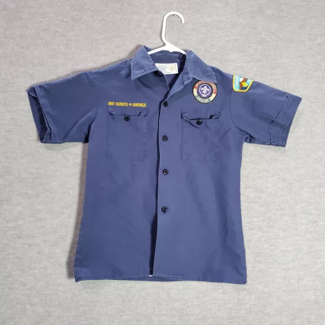 Boys Scout Of America Boys Button Up Shirt Logo Patch California Sequoia Youth