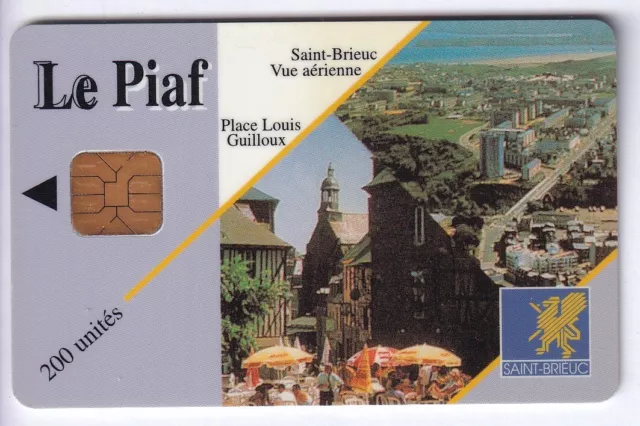 Piaf Parking Carte / Card .. Saint Brieuc 200U City Centre 4.000Ex. Chip/Puce