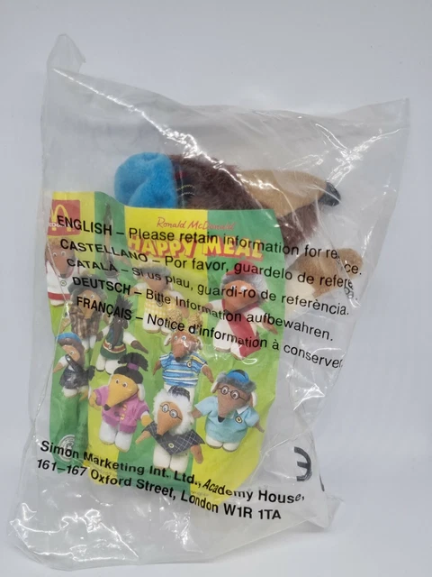 McDonalds Happy Meal Spielzeug 1999 Wombles of Wimbledon gewöhnliches Stoffspielzeug - Neu