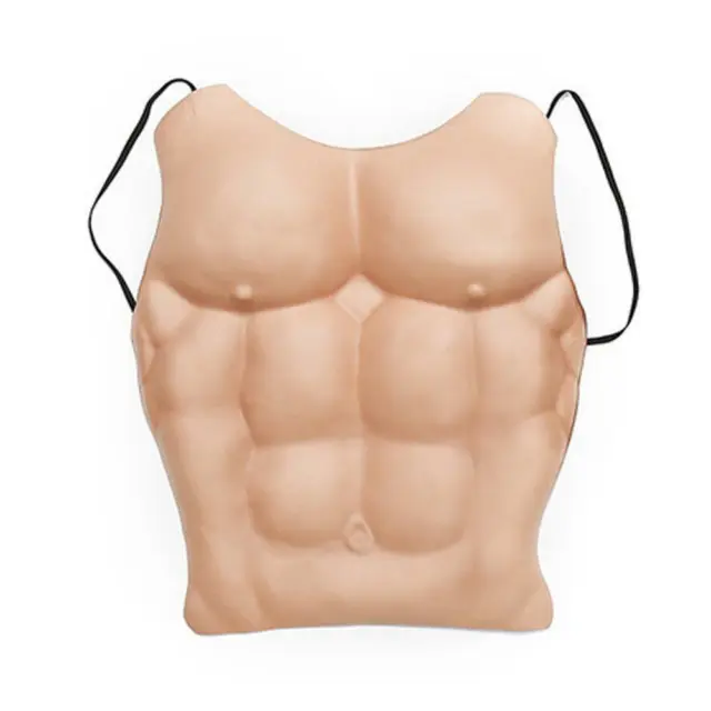 Fake Chest Muscle Belly Six Pack Abs Party Clothes Fit Role-playing Fun Gift Y9
