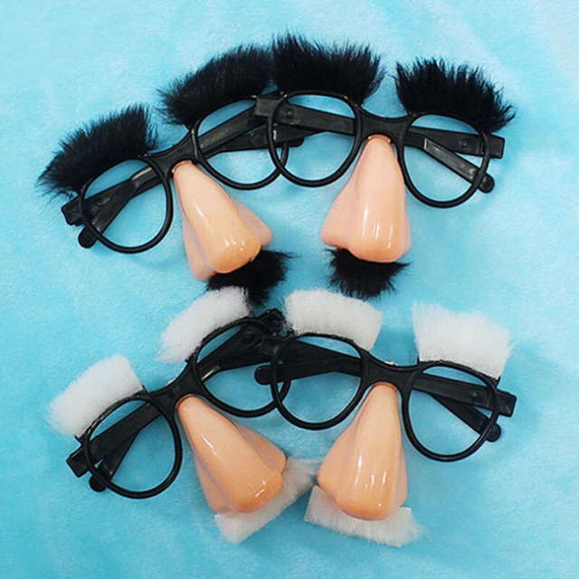 Halloween Disguise Glasses And Mustache Funny Adult Big Nose Festival Suppl  ZS