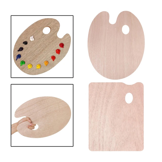 Lot De 4 Palettes Peinture En Bois LATRAT - Format 30x20cm Pour Artistes