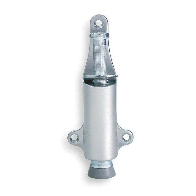 ROCKWOOD 459.26D Plunger Door Holder,Stn Chrme,Cast Brass