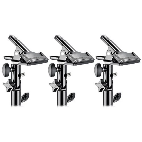 3 Stück Fotostudio Heavy Duty Metall Klammer Halterung mit 5/8 Zoll Stativ L...