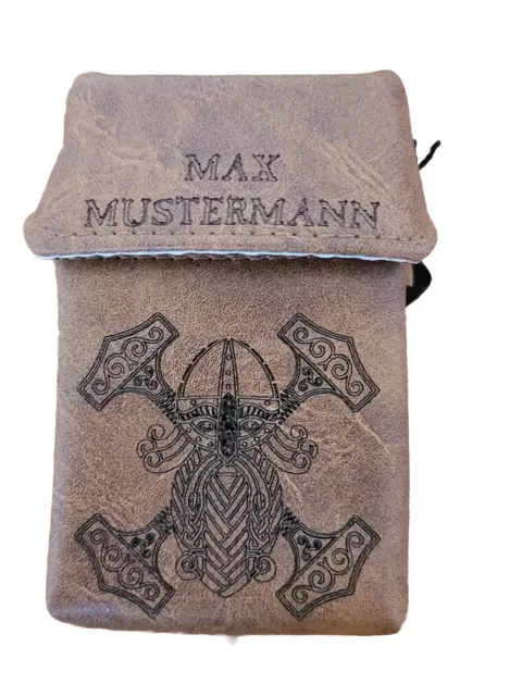 Zigarettenetui Wikinger Schachtel Personalisiert mit Gravur Mjölnir Thors Hammer