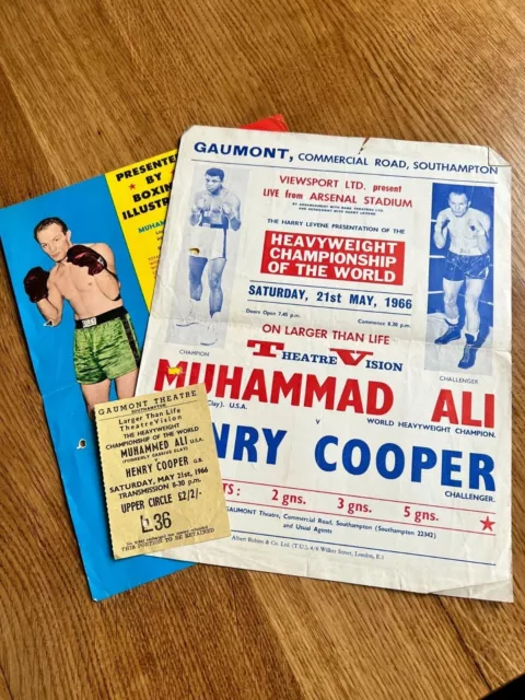 Muhammad Ali & Henry Cooper fight 21 5/66 @ Arsenal Stadium shown in the Gaumont