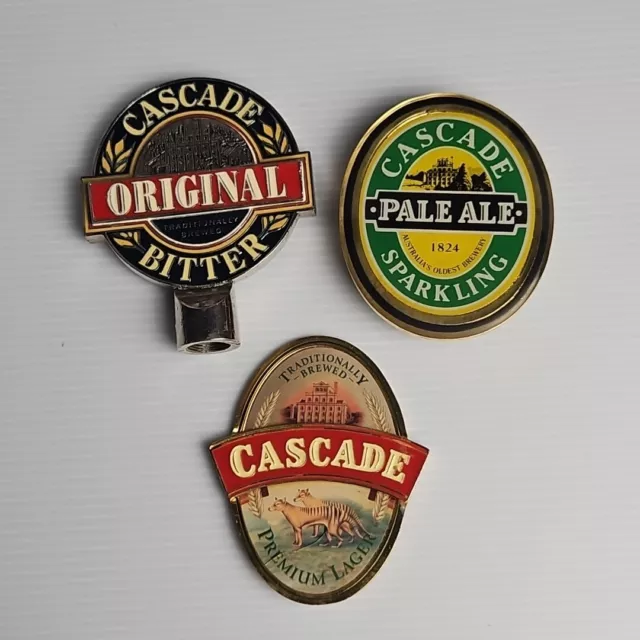 Cascade Job Lot x 3 Beer Tap Screw Top Knob Clamp Handle - Collectable Ornament