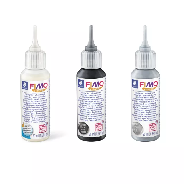 Original FIMO® Liquid Deco Gel Ofenhärtung für Polymer Modellierung Ton 4 Farben