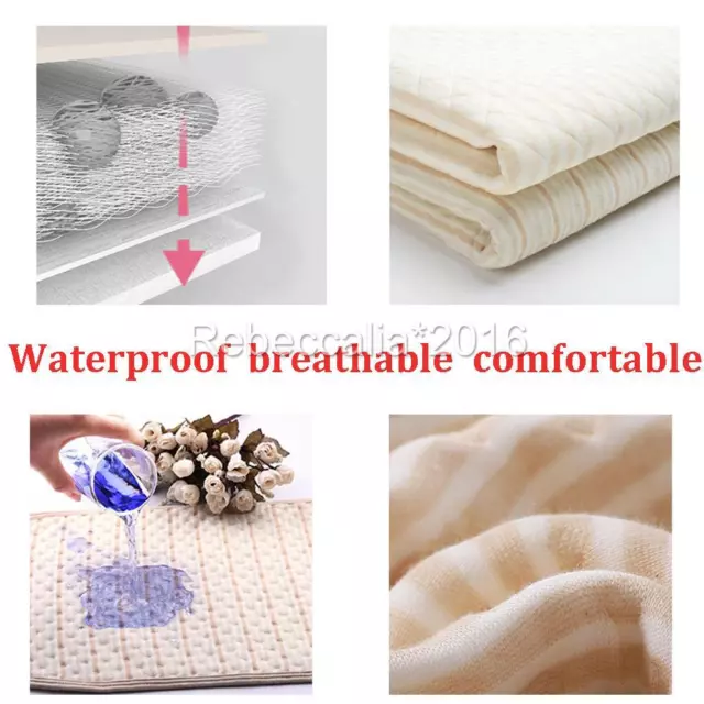 Washable Under Pads Incontinence Bed Pad Elderly Kids Mattress Protector Mat 2