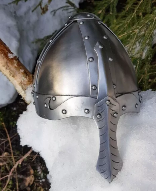 18GA SCA LARP Medieval Norman Viking Norse Helmet Armor Helmet Replica