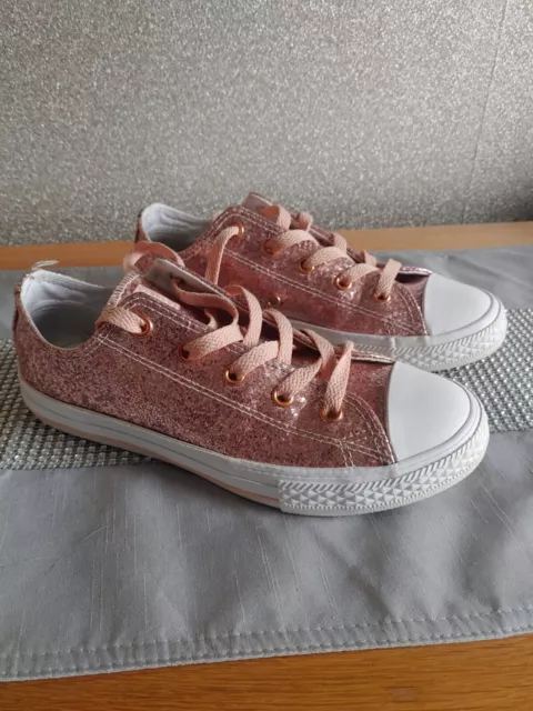 Glitter rose cheap gold converse
