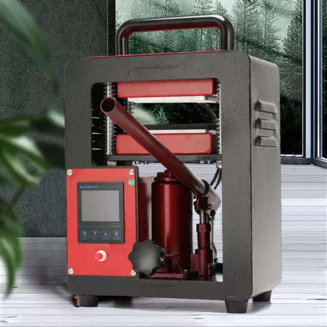 5 Ton 110V Heavy Duty Hydraulic Heat Press Machine Dual Heating Plated 2.4"*4.7"