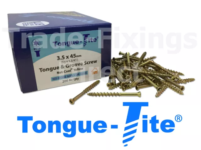 Tongue-Tite Flooring Screws 3.5 x 45mm TFTT03545 Trade-Fixings Direct