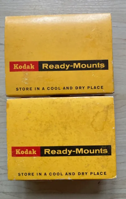2 x Vintage Boxes of 100 Kodak Ready-Mounts – 2x2" for 24x36mm 135 film size