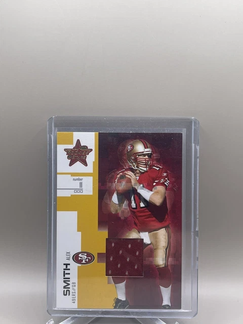 2007 Leaf Rookies and Stars Materials Gold #46 Alex Smith Jersey