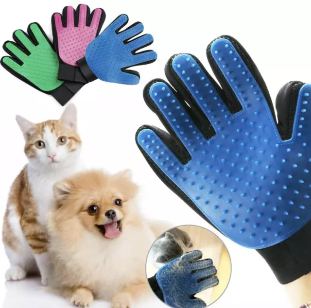 Dog Cat Bath Grooming Washing Clean Massage Glove Fur Cleaning Pets Hair Brush