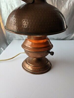 Leviton Hammered Copper Decorative Lamp. Unattached Dome Shade. 7 1/2' Tall