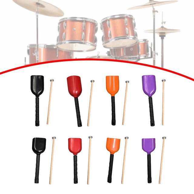 COWBELL WITH MALLET Cheering Bell Percussion Instrument Musical Hand