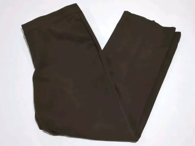 Christopher & Banks Women's Size 12 Brown Flat Front Trouser Pant With Pockets