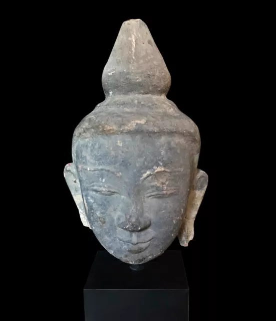 A Terracota Burmese Head Of Buddha Sakyamuni, Shan Style, Burma 17th Century