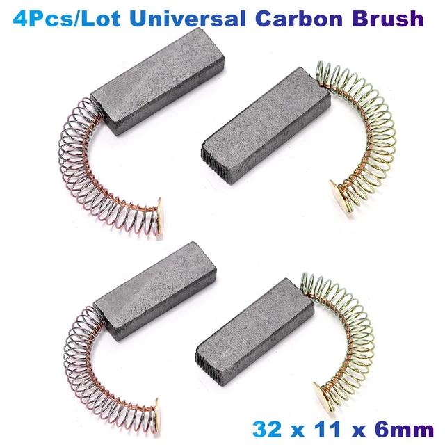 4Pcs Universal Carbon Brush with Wire and Spring 32x11x6mm for Motor, Power Tool
