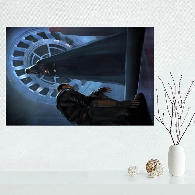 Tableau Déco Star Wars Sur Toile 50x70 Cm - Style Vintage Rétro, Cinéma, Multicolore