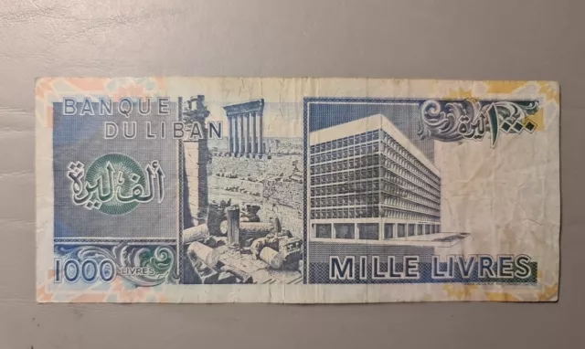 Banconota libanese 1000 sterline banconota