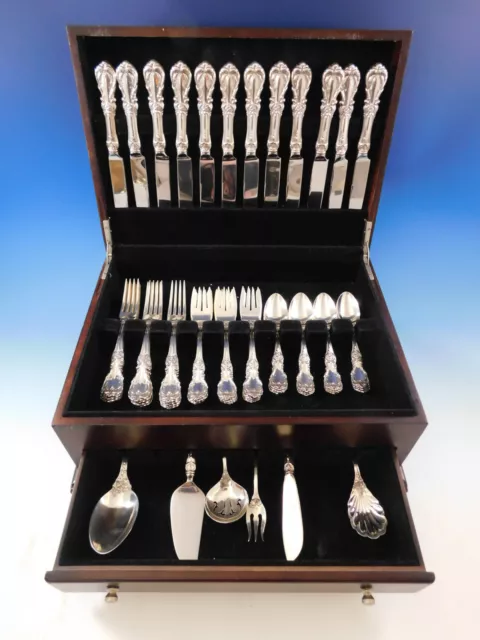 Burgundy by Reed & Barton Sterling Silver Flatware Set for 12 Service 54 pcs