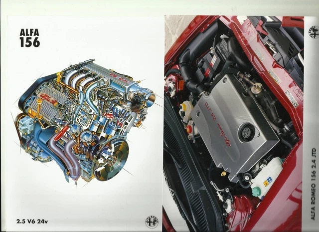 ALFA ROMEO 156 Engine Photograph V6 Cutaway Original Photograph x 4 (4 ...