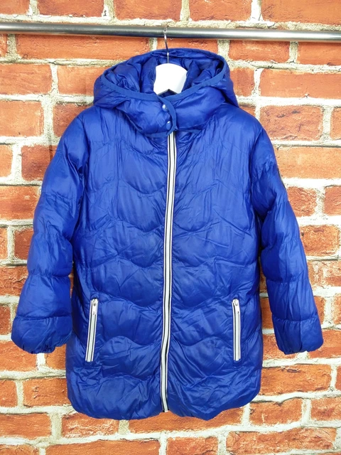 Girls Next Padded Coat Age 5-6 Years Blue Fleece Lined Hooded Jacket Warm 116Cm