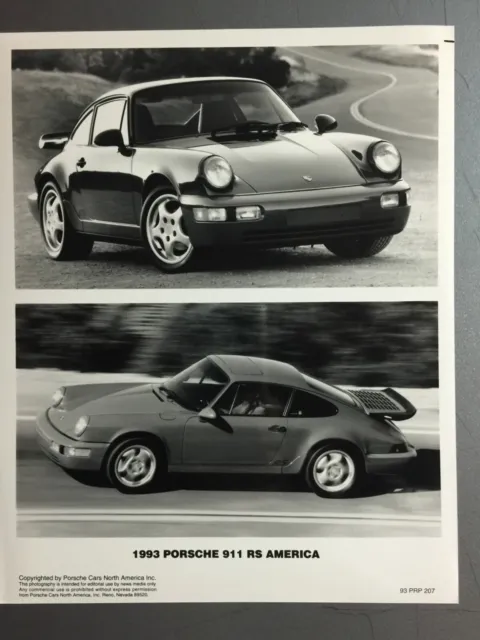 1993 Porsche 911 RS America Coupe PCNA Issued Press Photo RARE!! L@@K