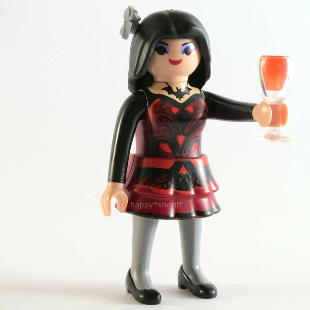 Playmobil Vampire Goth Girl Dracula avec Verre - Série Mystère 10 6841
