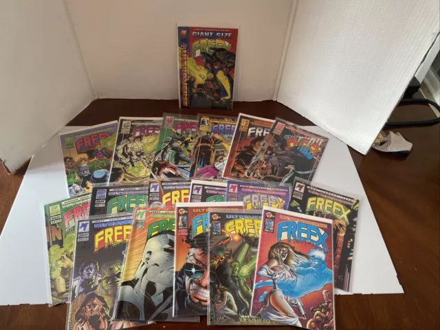 Malibu Comics Freex 1993 Series #1 - 16, 18 VF NM Lot Ultraverse Marvel Missing