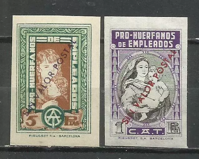 9352K-Lote Sellos Fiscales Nuevos Mnh** Huerfanos  Montepio Cat.compañia Arrenda