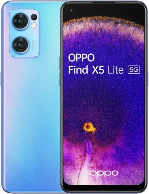 Neu Oppo Find X5 Lite 5G blau 6,43" 256GB 8GB Android 11 simfrei