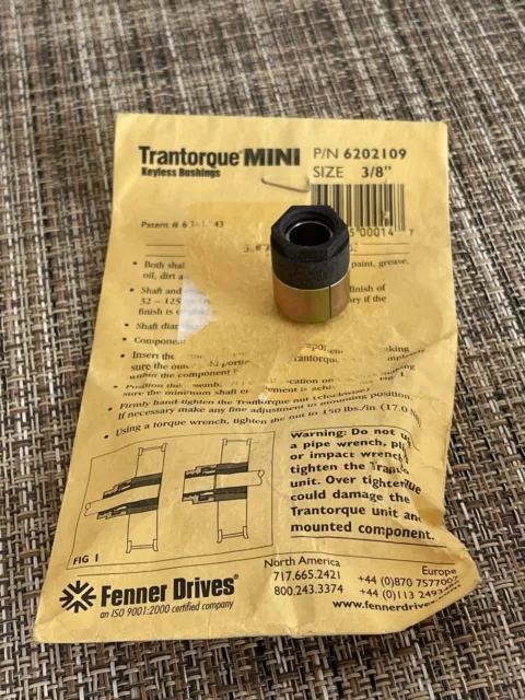 New Fenner Drives Trantorque Mini 6202109 Keyless Shaft Coupling
