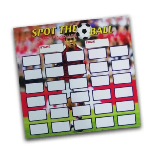 50 X Spot The Ball Fundraising Cards | 1-30 Number Cards For Clubs, Pubs, Events – White Scratch-Off Style-759109
