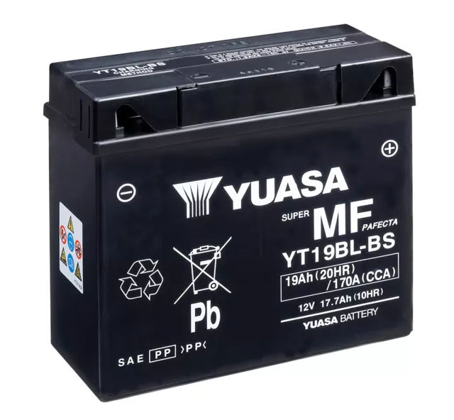 Genuine Yuasa YT19BL-BS Motorcycle Battery For BMW Replaces Exide EX12-19