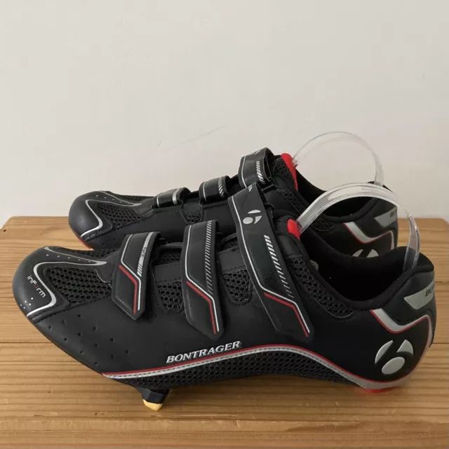 Bontrager Race Road shoes size 10 black red cycling 44