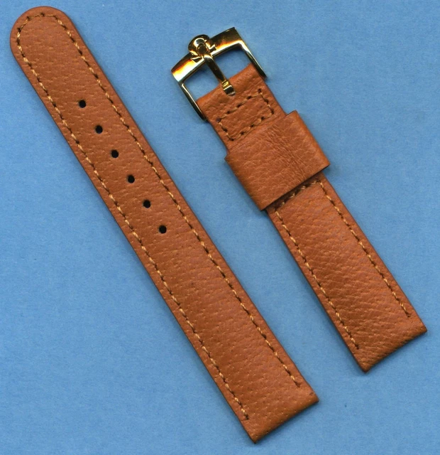 Bracelet De Montre Secteur 19mm En Cuir Véritable Bleu Foncé - Neuf Sans étiquette
