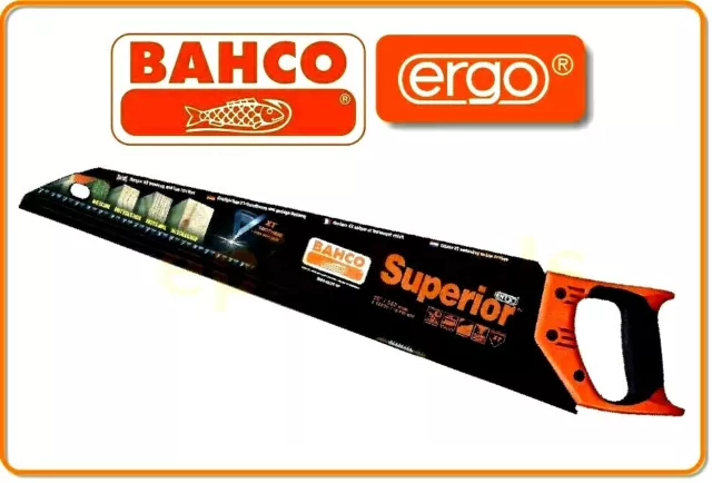 BAHCO 2600-22-XT-HP ERGO Superior 9TPI  22" / 550mm Medium Cut Wood Handsaw Saw