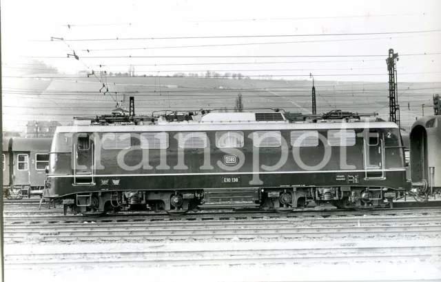 Bellingrodt Baryt-Foto E-Lok E10 138, Bw Frankfurt/M 1, 23.4.1958