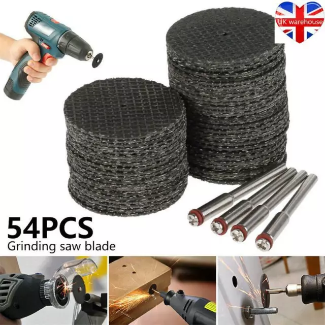 54PCS 32 mm REINFORCED RESIN CUTTING DISC KIT ROTARY HOBBY TOOL & DREMEL UK