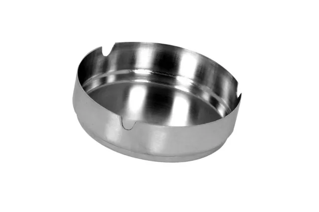 CENDRIER INOX Ø9.8CM  extérieur et intérieur Cendrier de table Argent