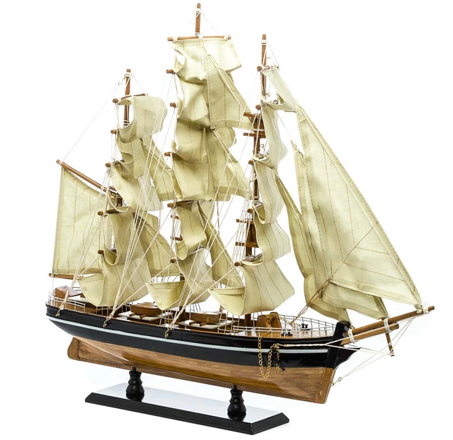 MODÈLE DE NAVIRE maquette de navire de pêche bois 30cm pas de kit EUR 94,90 - FR
