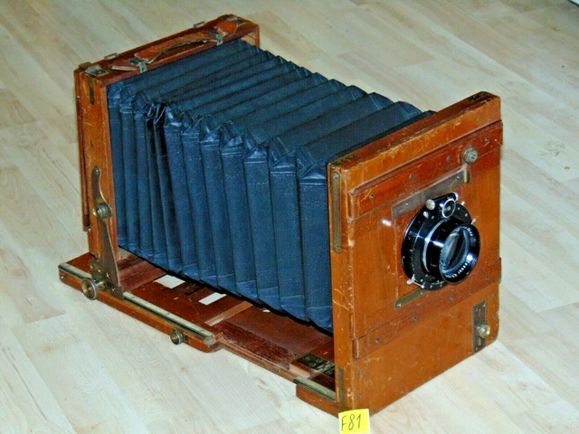 Alfred Brücker Rabenau Plattenkamera 13x18 Lens Objektiv Tessar 4,5/210 Carl Zei