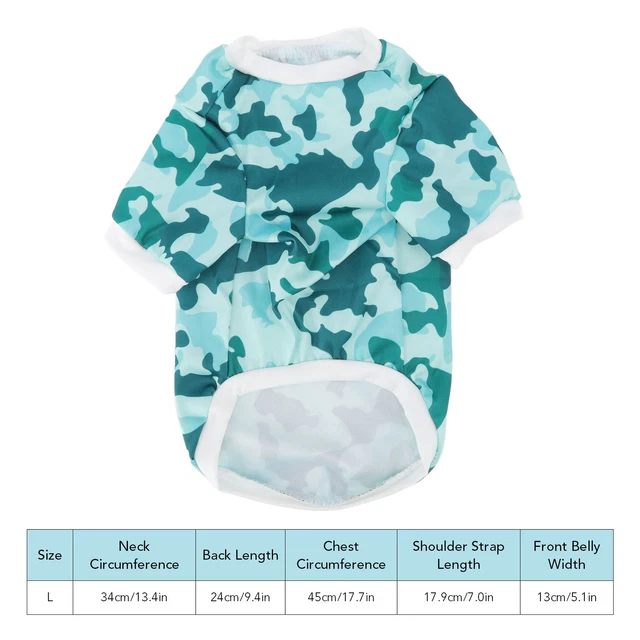 Camicia per animali domestici gatto crema solare cane camicia estiva per feste quotidiane L
