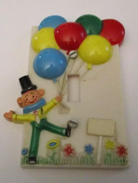 Cubierta De Interruptor De Luz De Colección Dormitorio Infantil Niñera Feliz Con Globos