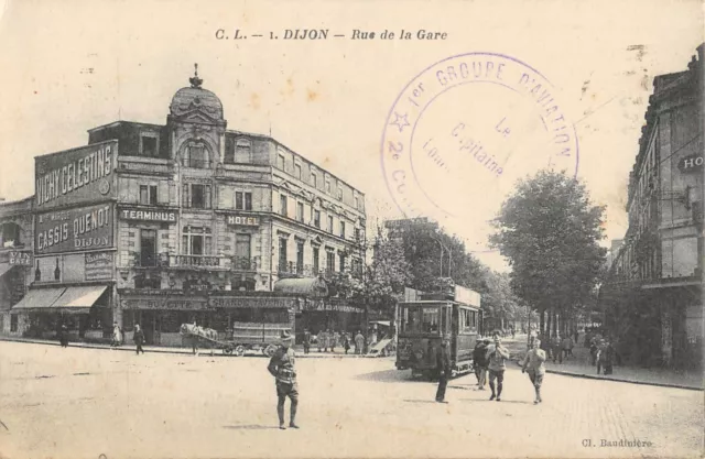 Cpa 21 Dijon Rue De La Gare